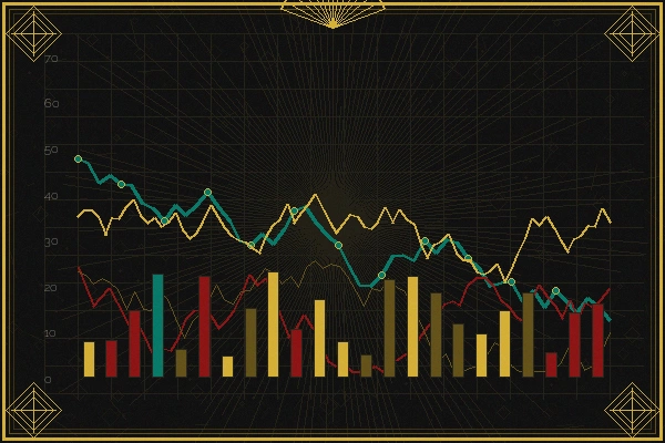 快乐8数据分析师招募装饰艺术风插画